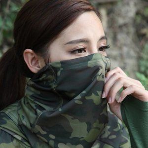 Army Green Camouflage Tactical Face Cover